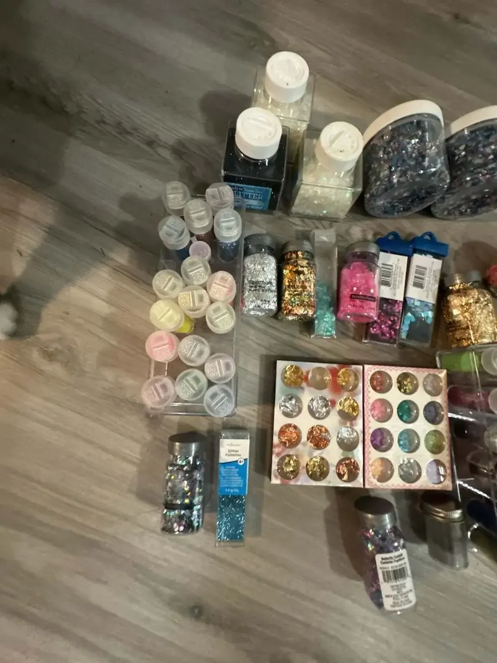 Large Assorted Craft Glitter, Confetti, and Nail Art Decorative Supply Collectio